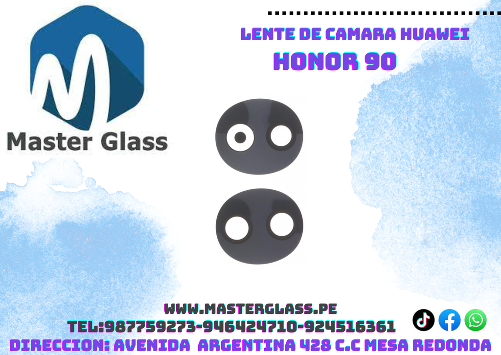 Lente de camara Huawei Honor 90 (X2 unidades)