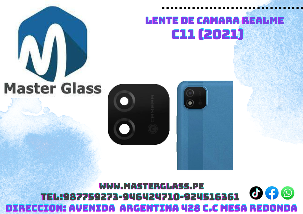 Lente de cámara Realme C11 2021