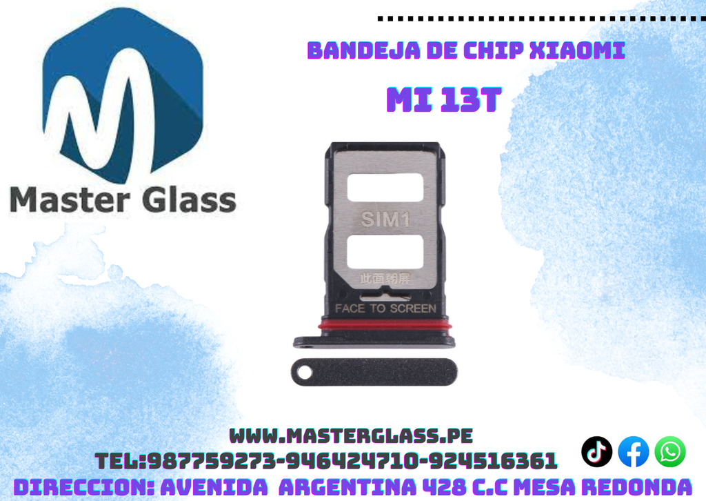 Bandeja de sim Xiaomi Mi 13T (Negro)