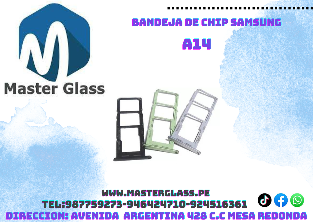 Bandeja de sim Samsung A14