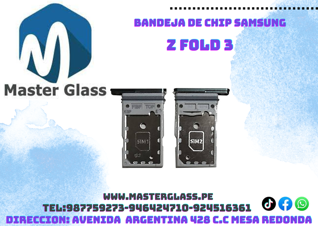 Bandeja de sim Samsung Z Fold 3 dual / Fold 4