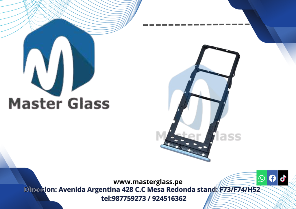 Bandeja de Sim para Motorola G23/G13 (Celeste)
