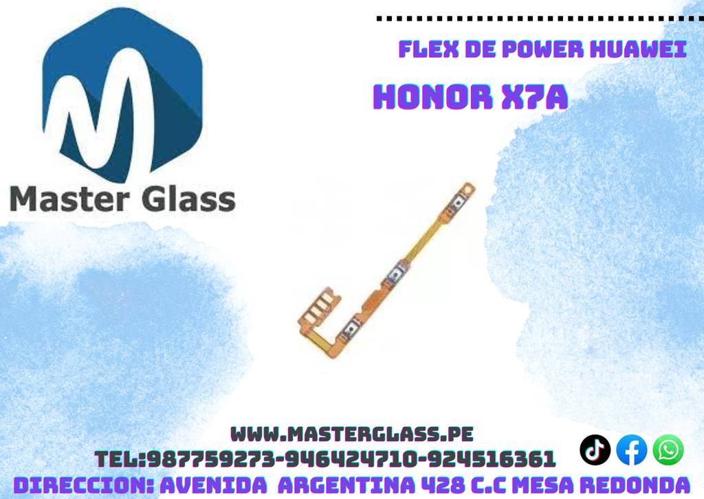 Flex de power y volumen Huawei Honor X7A