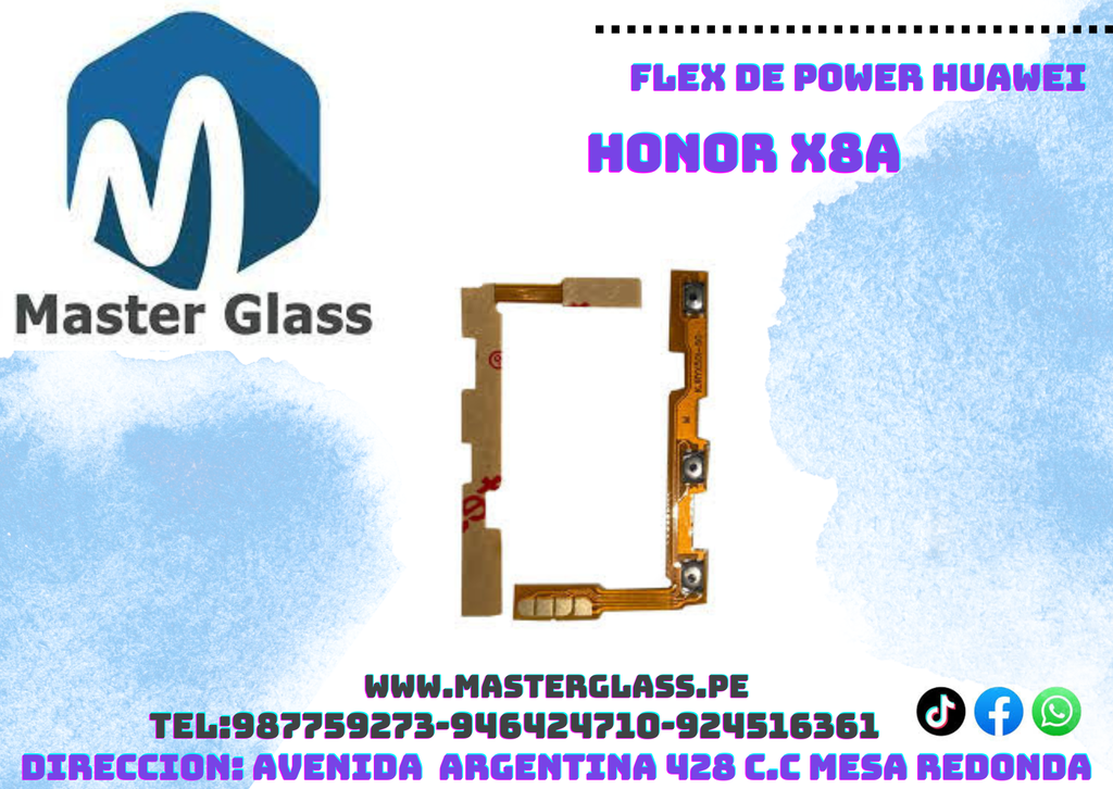 Flex de power y volumen Huawei Honor X8A / X8B / X8C