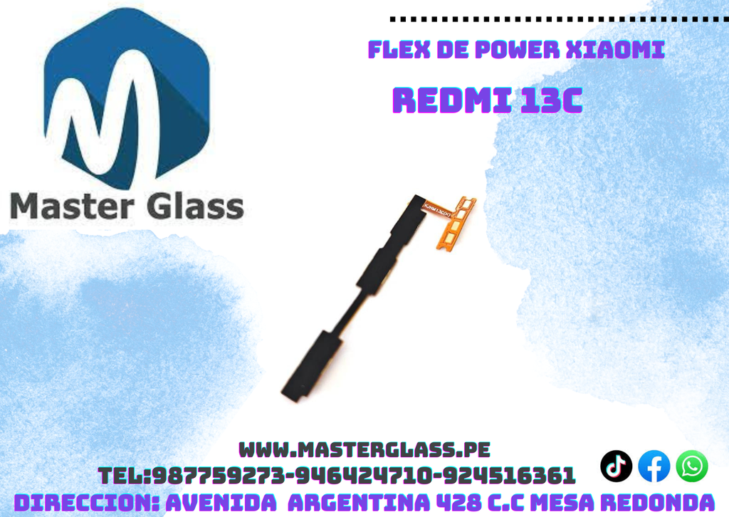 Flex de power y volumen Xiaomi Redmi 13C / Redmi 14C