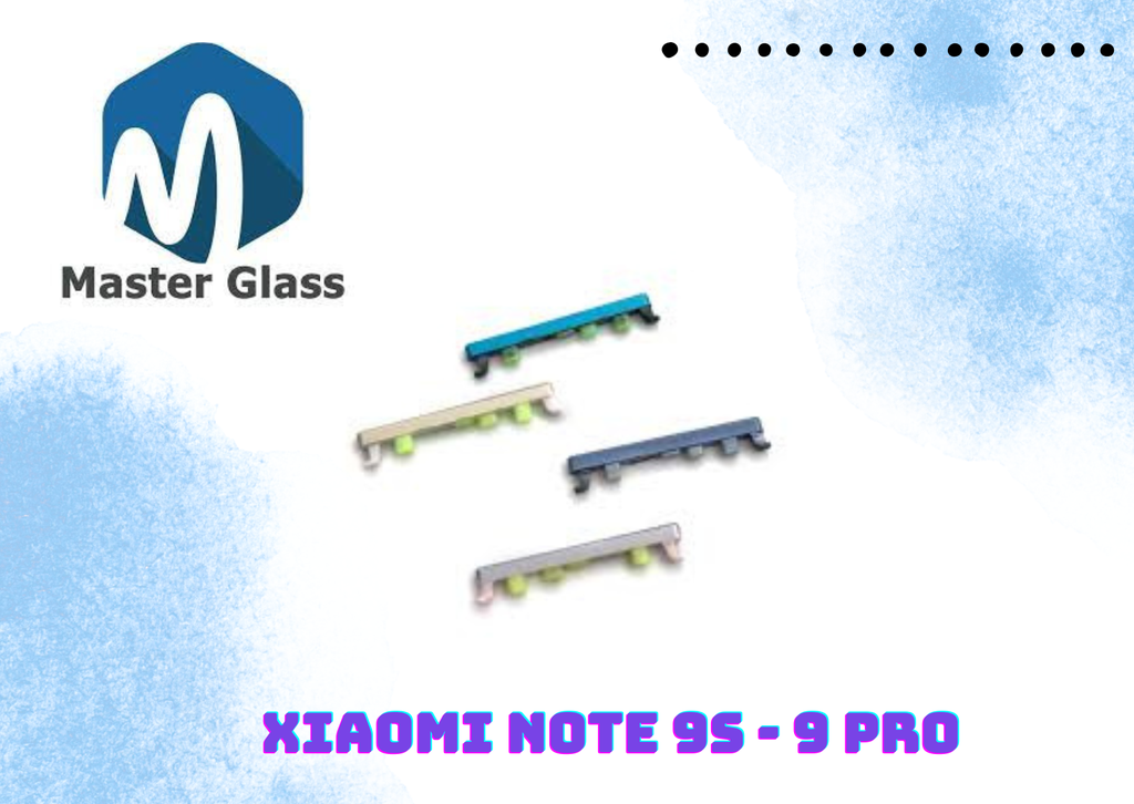 Boton de volumen Xiaomi Note 9S / 9 Pro (Plateado)