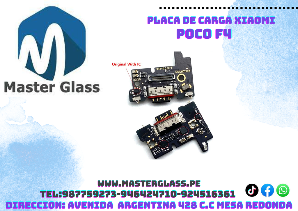 Placa de carga Xiaomi Poco F4