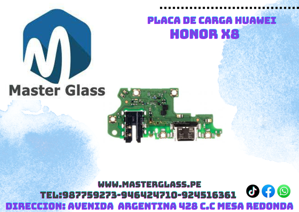 Placa de carga Huawei Honor X8 