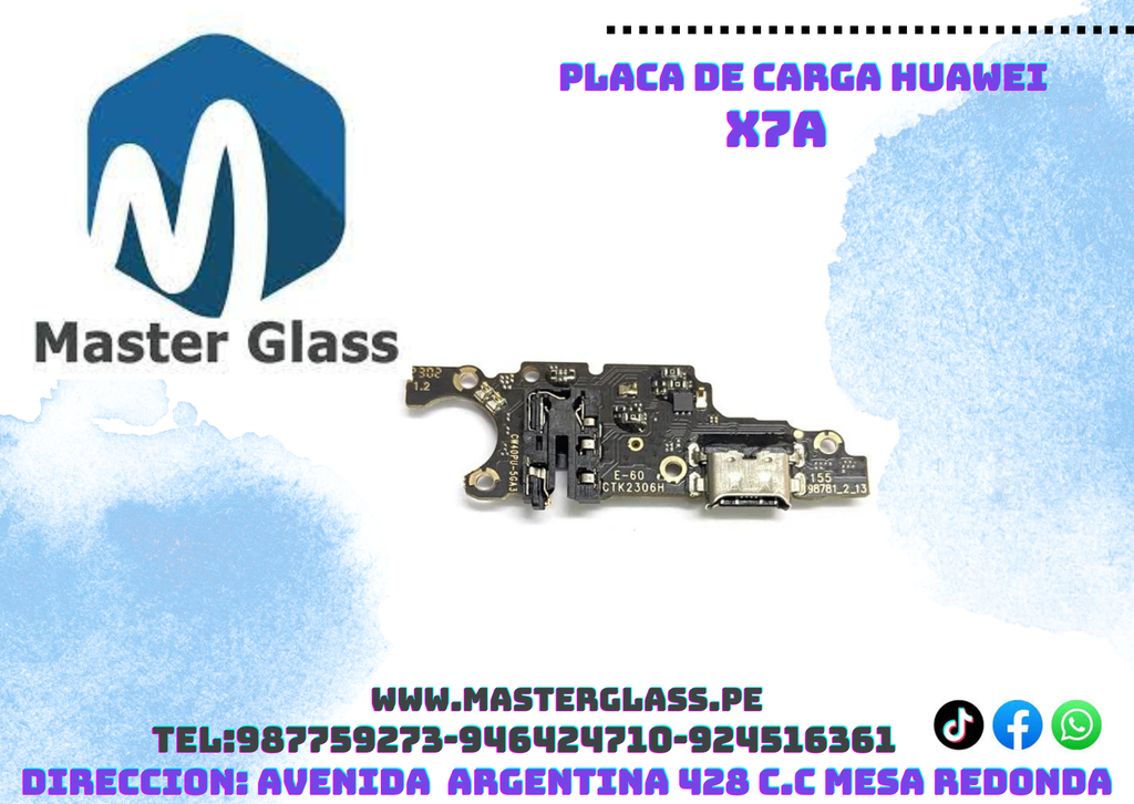 Placa de carga Huawei Honor X7A / X6A
