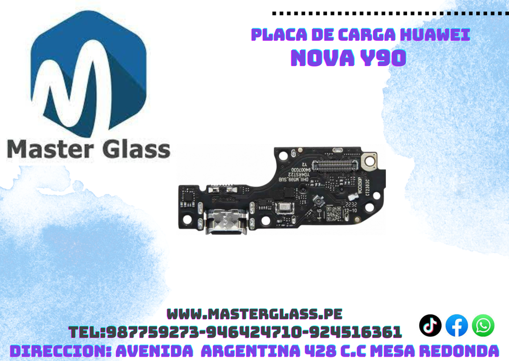 Placa de carga Huawei Nova Y90 original