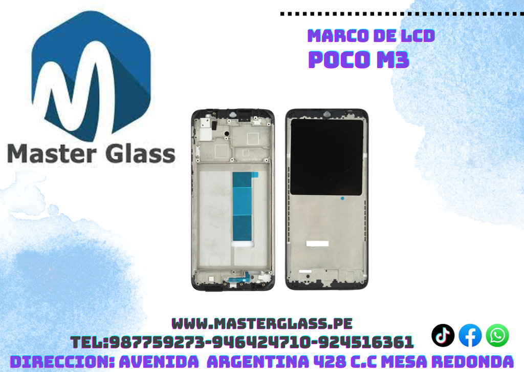 Base Frame LCD Xiaomi Poco M3
