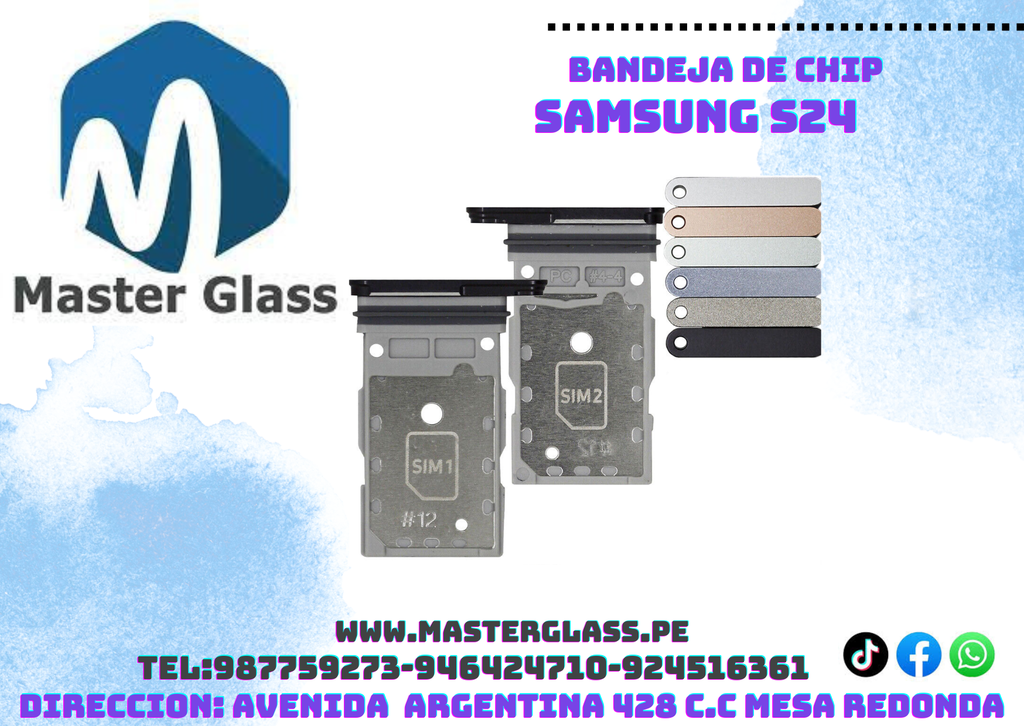 Bandeja de Sim Samsung S24 / S24 Plus