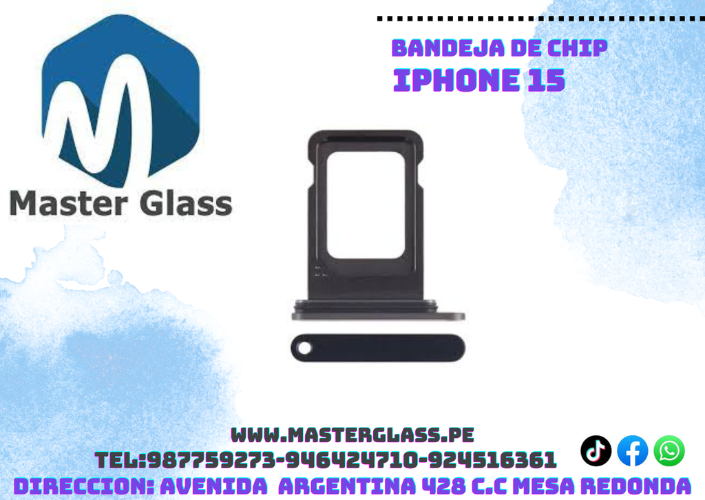 Bandeja de Sim Apple Iphone 15 / 15 Plus