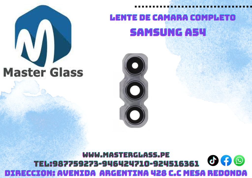 Lente de camara con base Samsung A54