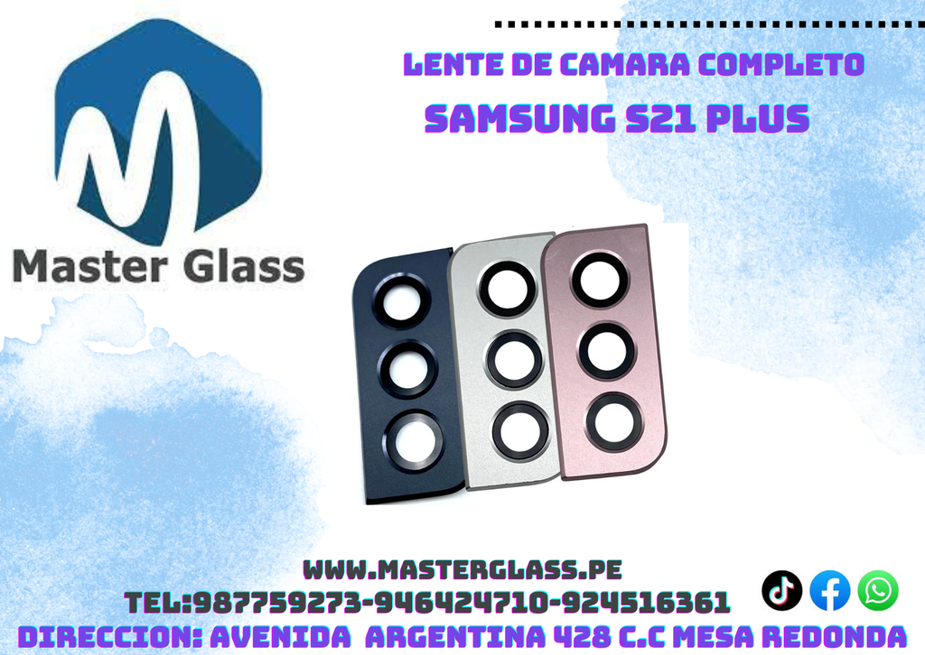 Lente de camara con base Samsung S21 Plus