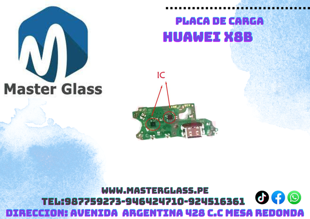 Placa de carga Huawei Honor X8B AAA