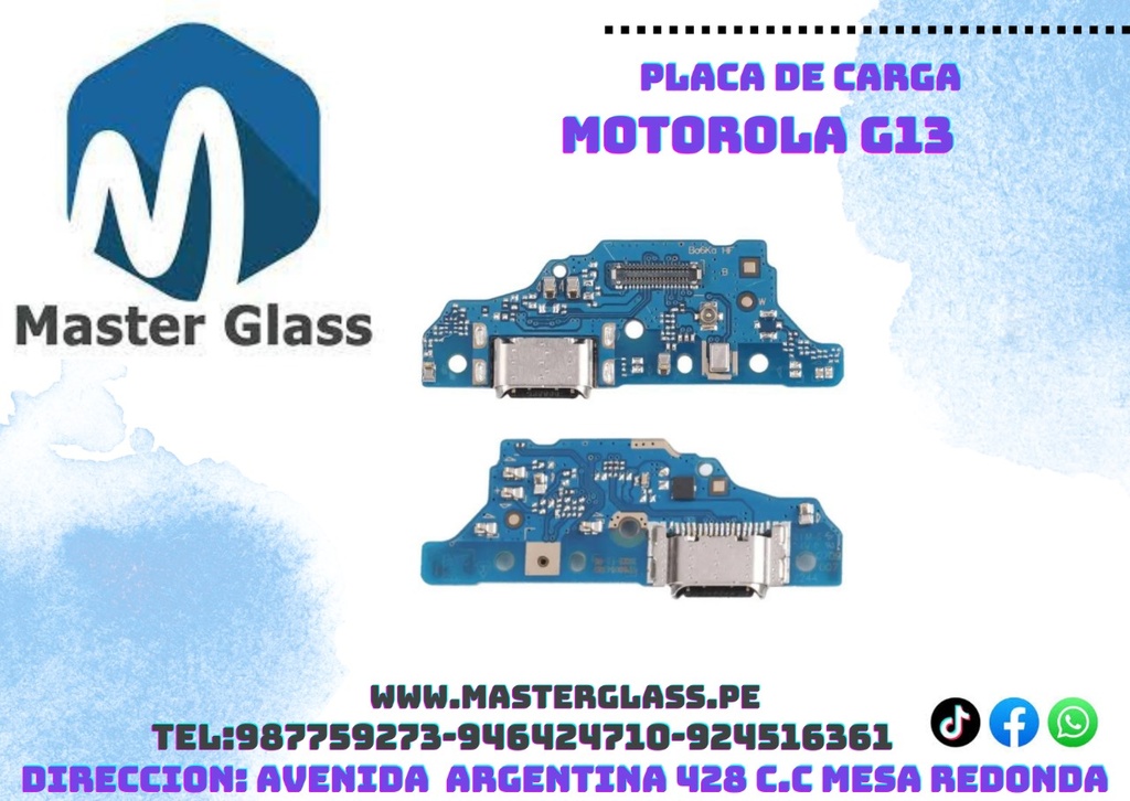 Placa de carga Motorola G13