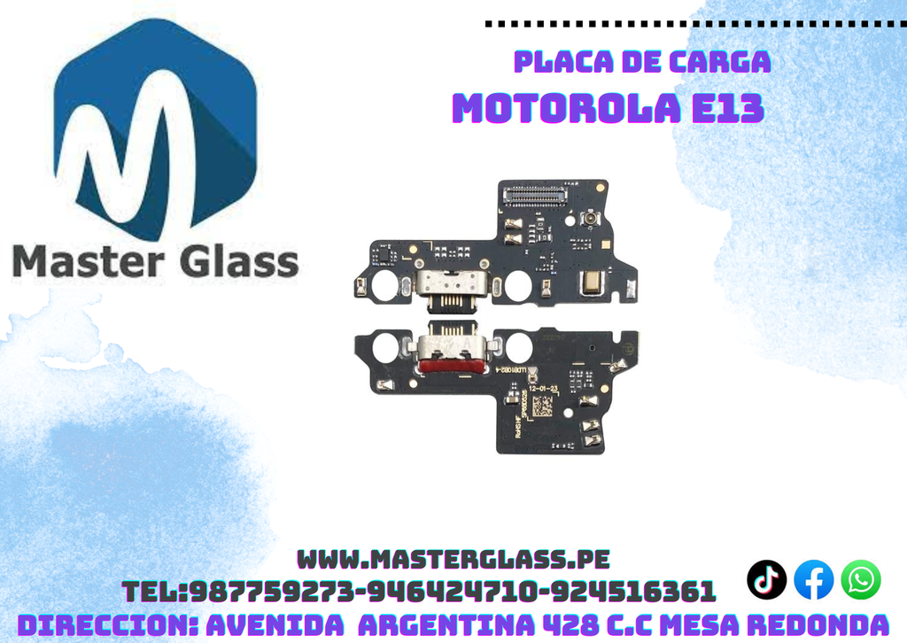 Placa de carga Motorola E13