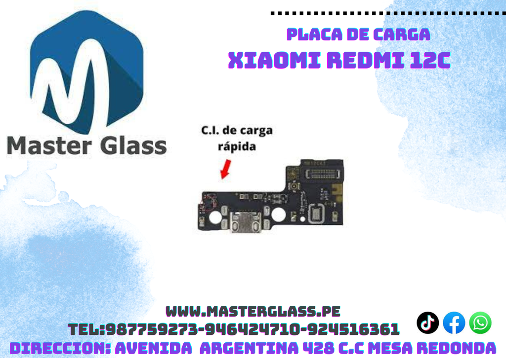 Placa de carga Xiaomi Redmi 12C