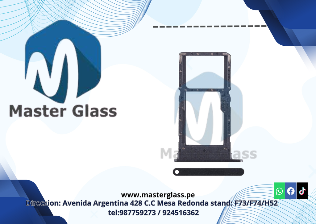 Bandeja de Sim para Huawei Honor X6A (Negro)