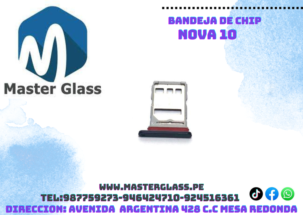Bandeja de Sim Huawei Nova 10
