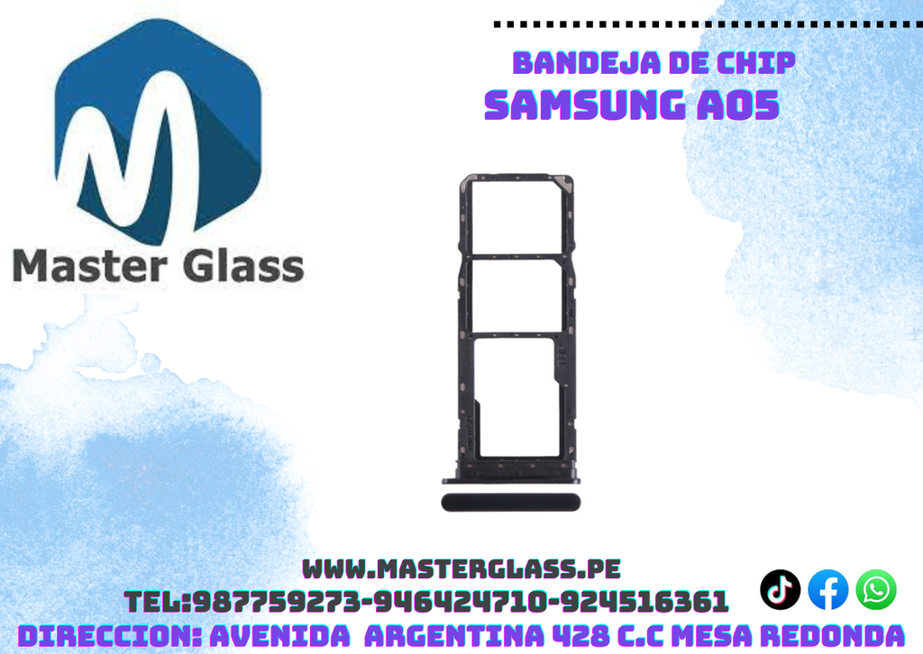 Bandeja de Sim Samsung A05