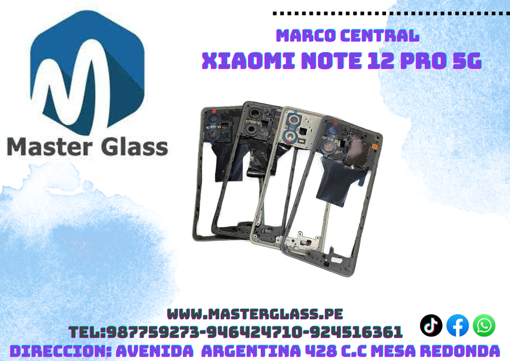 Marco Central Xiaomi Note 12 Pro 5g