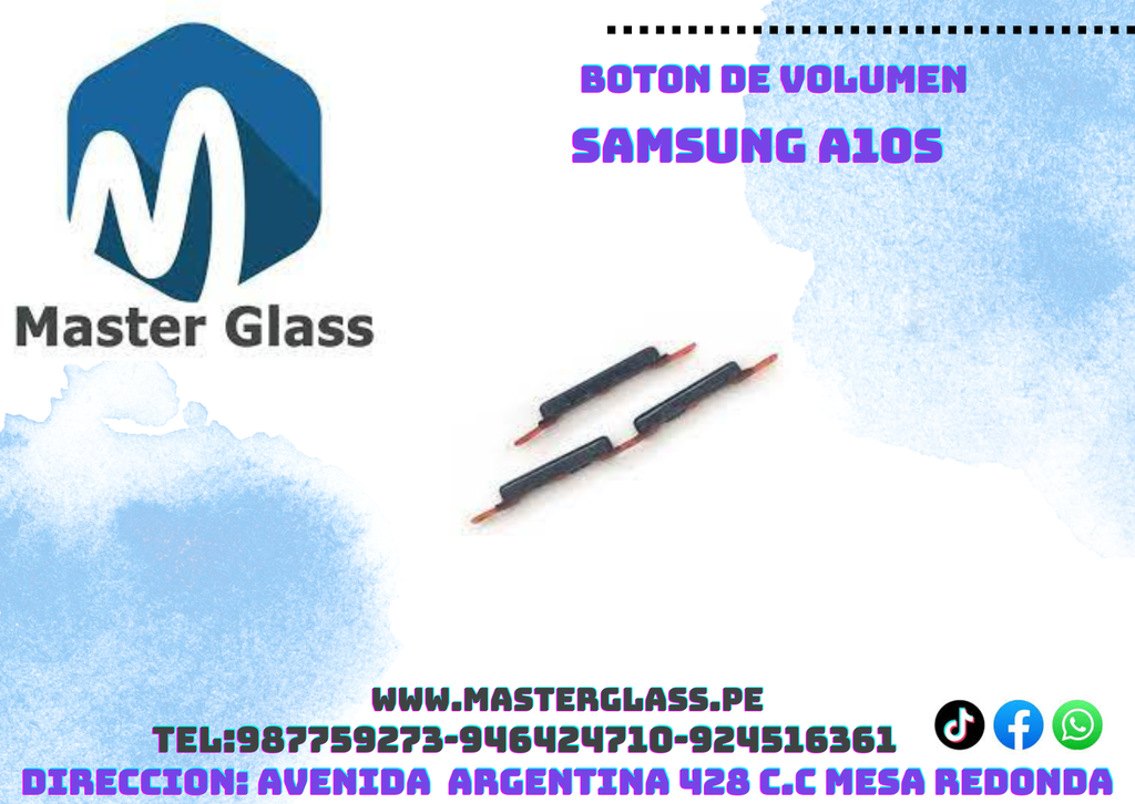 Boton de Power y Volumen Samsung A10S