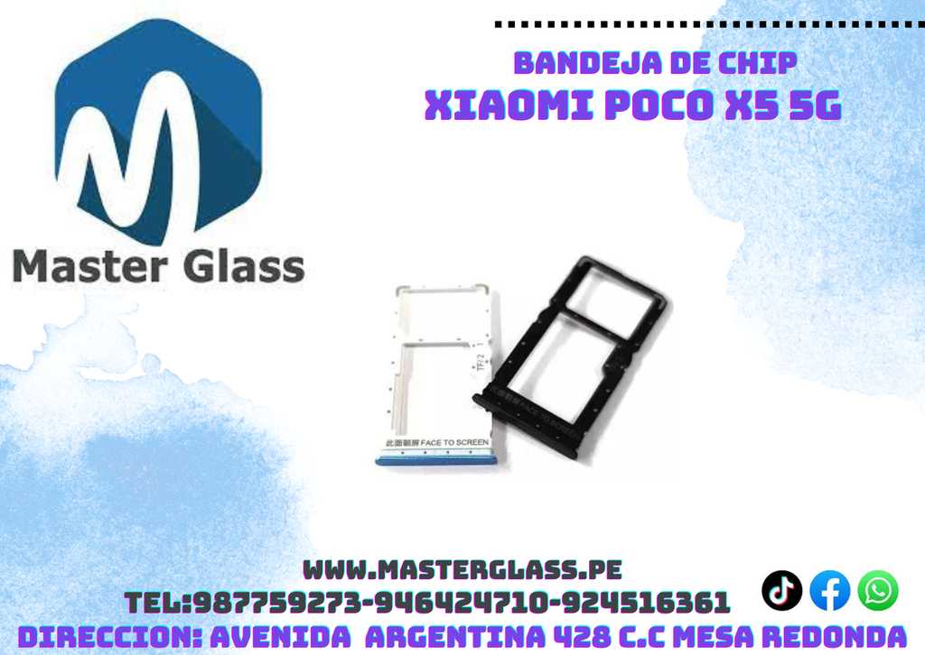 Bandeja de Sim para Xiaomi Poco X5 5g /Note 11s 5g