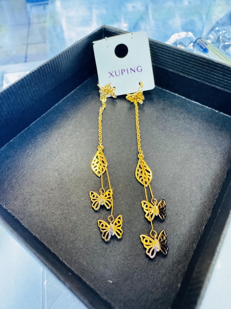 COLGANTES XUPING BAÑO EN ORO MARIPOZA
