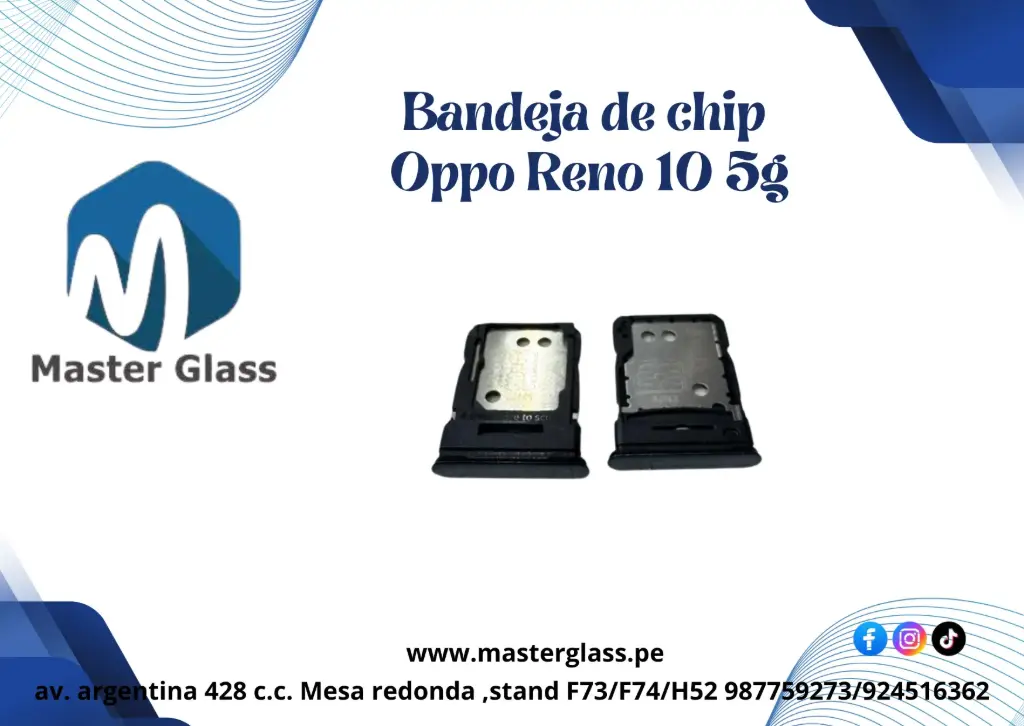 Bandeja de sim Oppo Reno 10 5G (Negro)