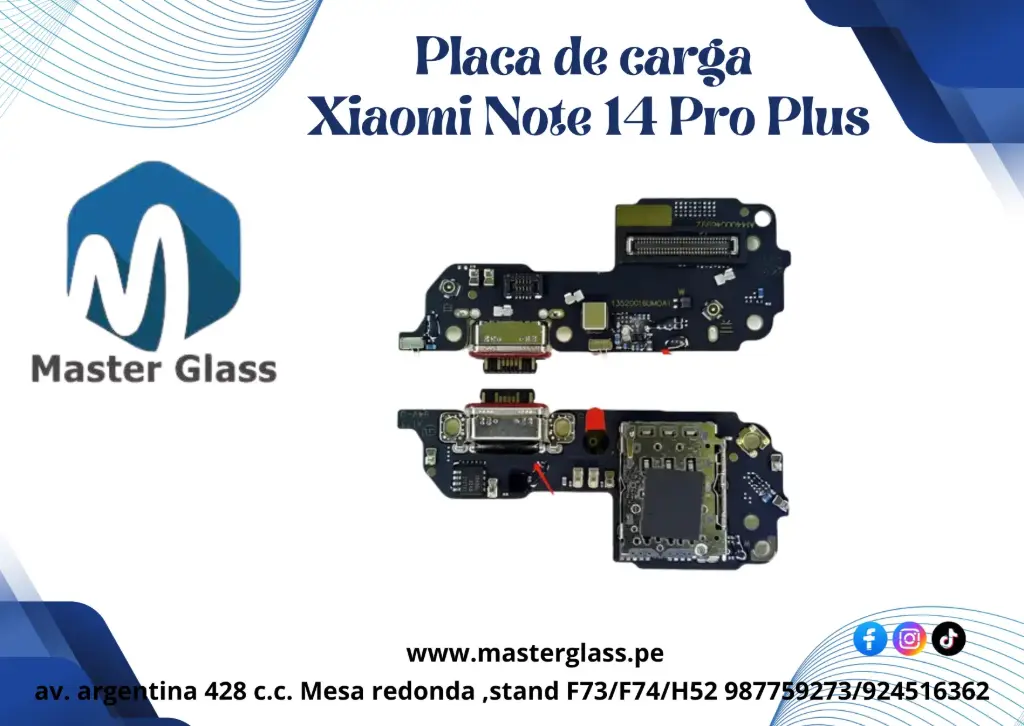Placa de Carga Xiaomi Note 14 Pro Plus
