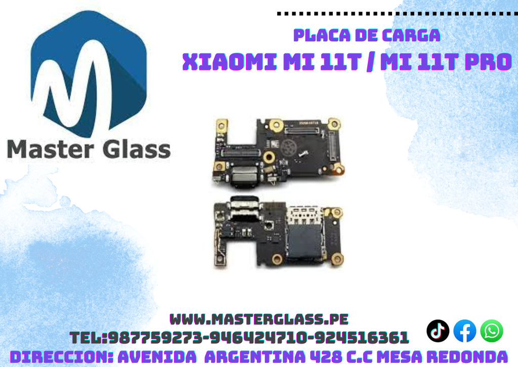 Placa de carga Xiaomi Mi 11T / Mi 11T Pro AAA