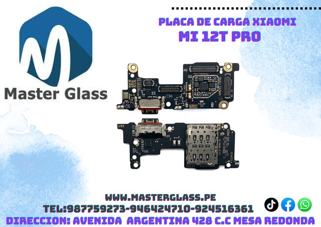 Placa de carga Xiaomi 12T Pro / Mi 12T