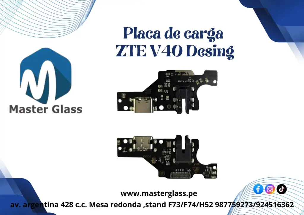  Placa de carga ZTE Blade V40 Desing