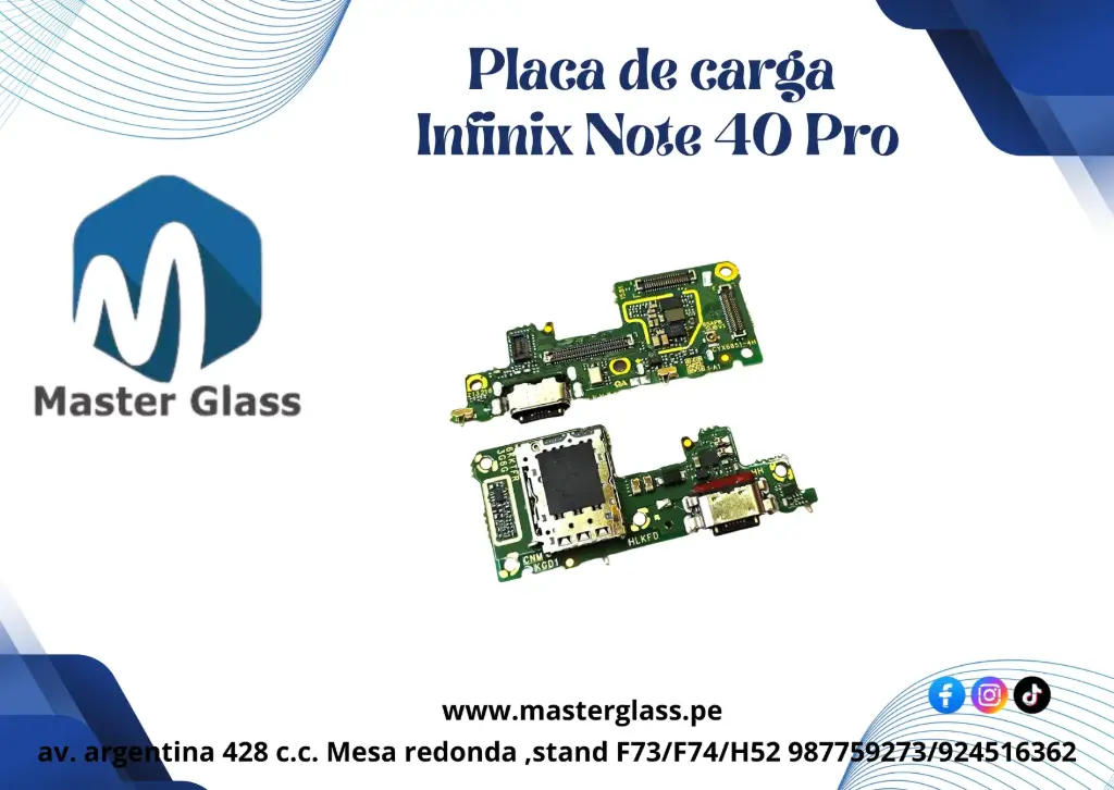 Placa de carga Infinix Note 40 Pro / Tecno Spark 20 Pro Max