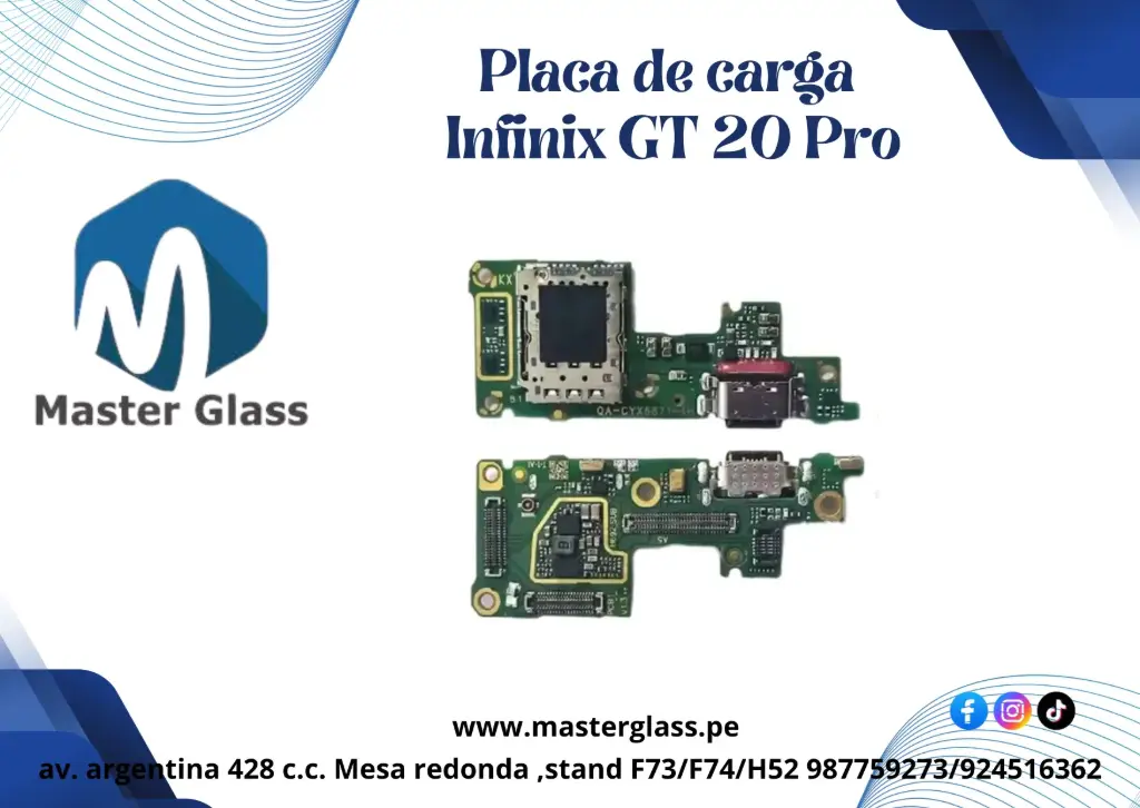 Placa de carga Infinix GT 20 Pro