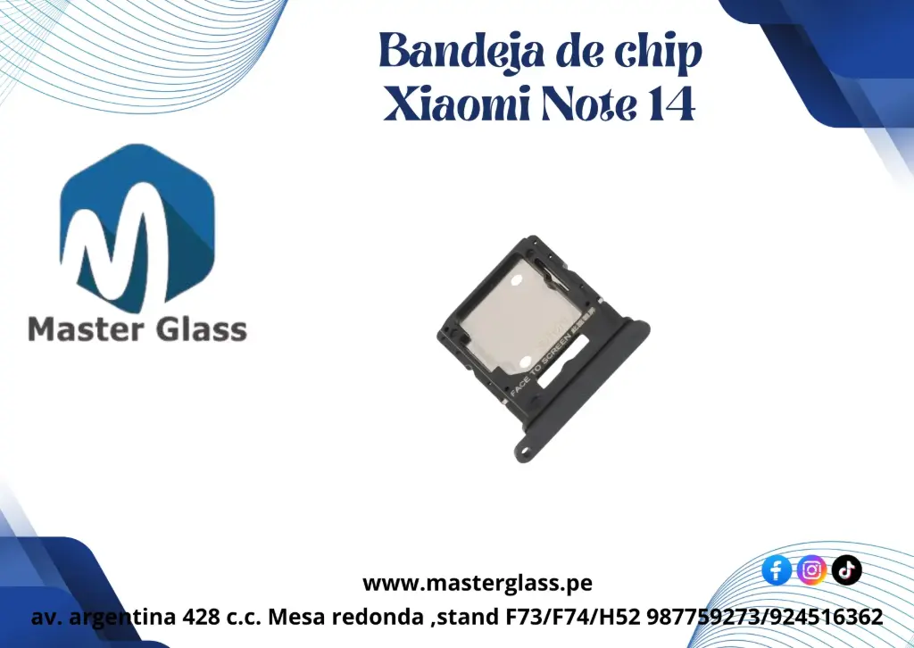 Bandeja de sim Xiaomi Note 14 4g (Negro)