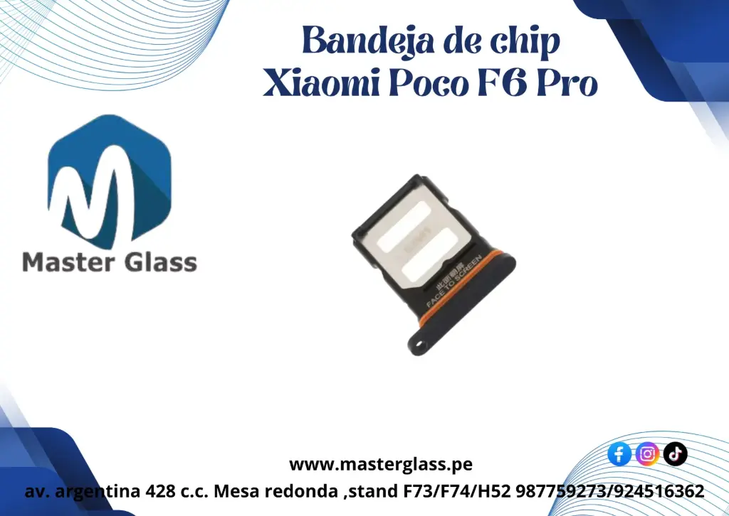 Bandeja de sim Xiaomi Poco F6 Pro / X7 Pro (Negro)