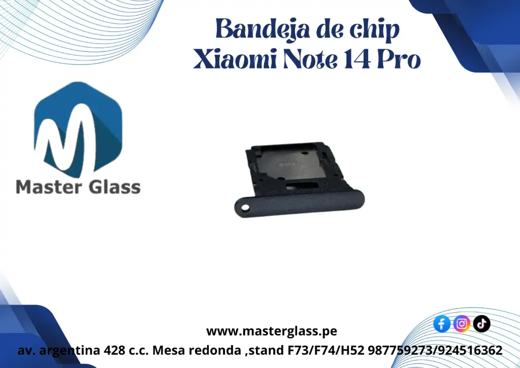 Bandeja de sim Xiaomi Note 14 Pro 4g (Negro)