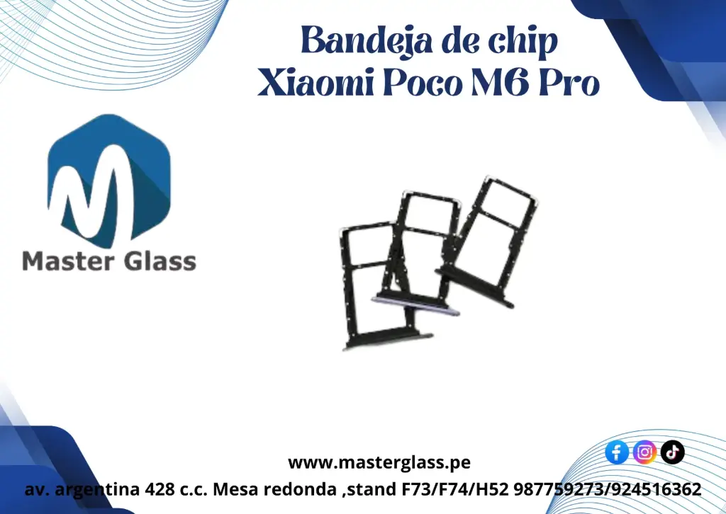 Bandeja de sim Xiaomi Poco M6 (Negro)
