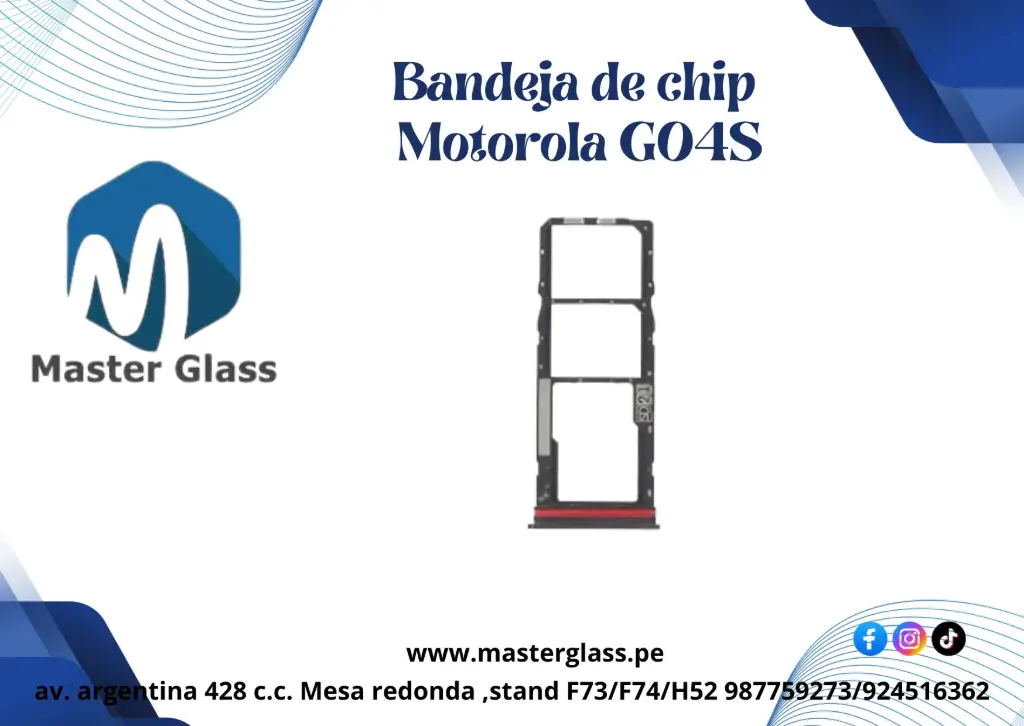 Bandeja de Sim para Motorola G04s