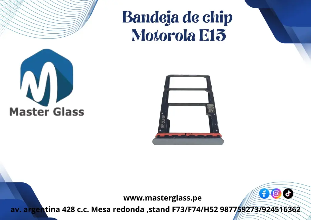 Bandeja de sim Motorola E15 (Negro)