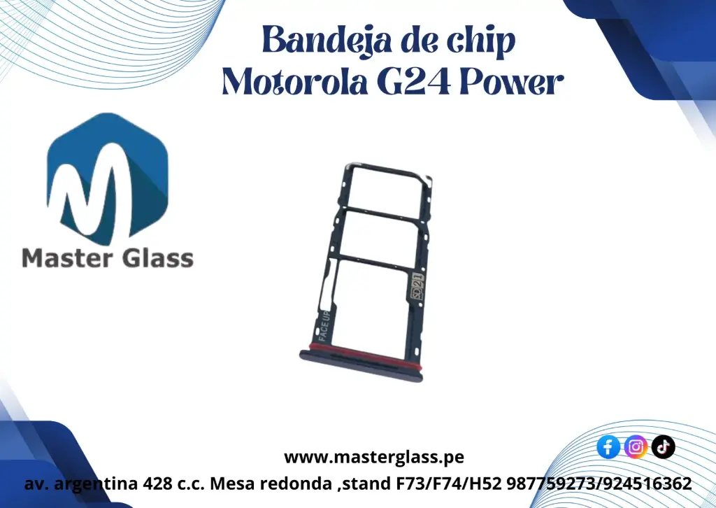 Bandeja de sim Motorola G24 Power (Negro)