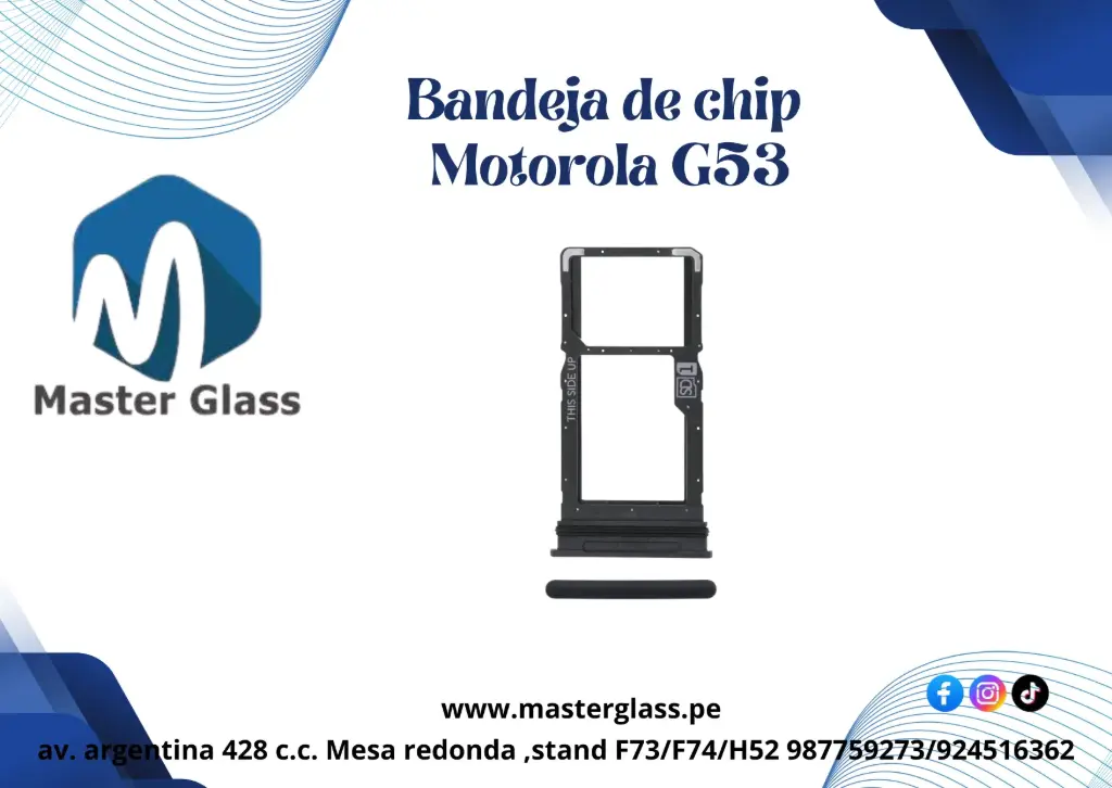 Bandeja de sim Motorola G53 (Negro)