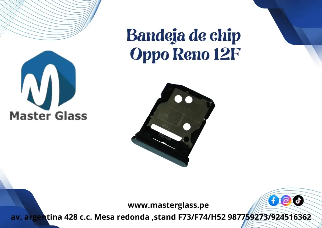 Bandeja de sim Oppo Reno 12F
