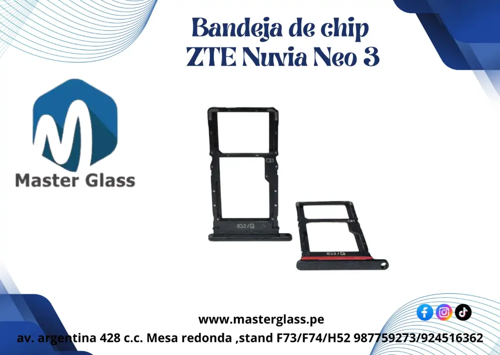Bandeja de Sim ZTE Nuvia Neo 3 (Negro)