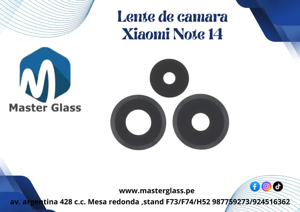 Lente de Cámara Xiaomi Note 14