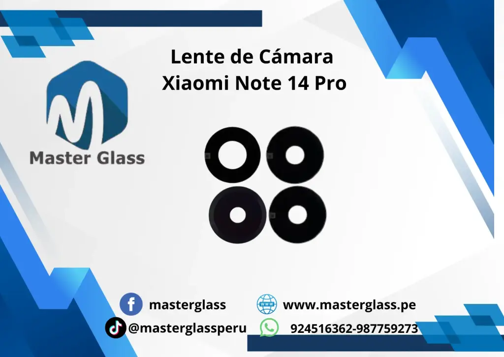 Lente de Cámara Xiaomi Note 14 Pro (x4) / Note 14S (X2)