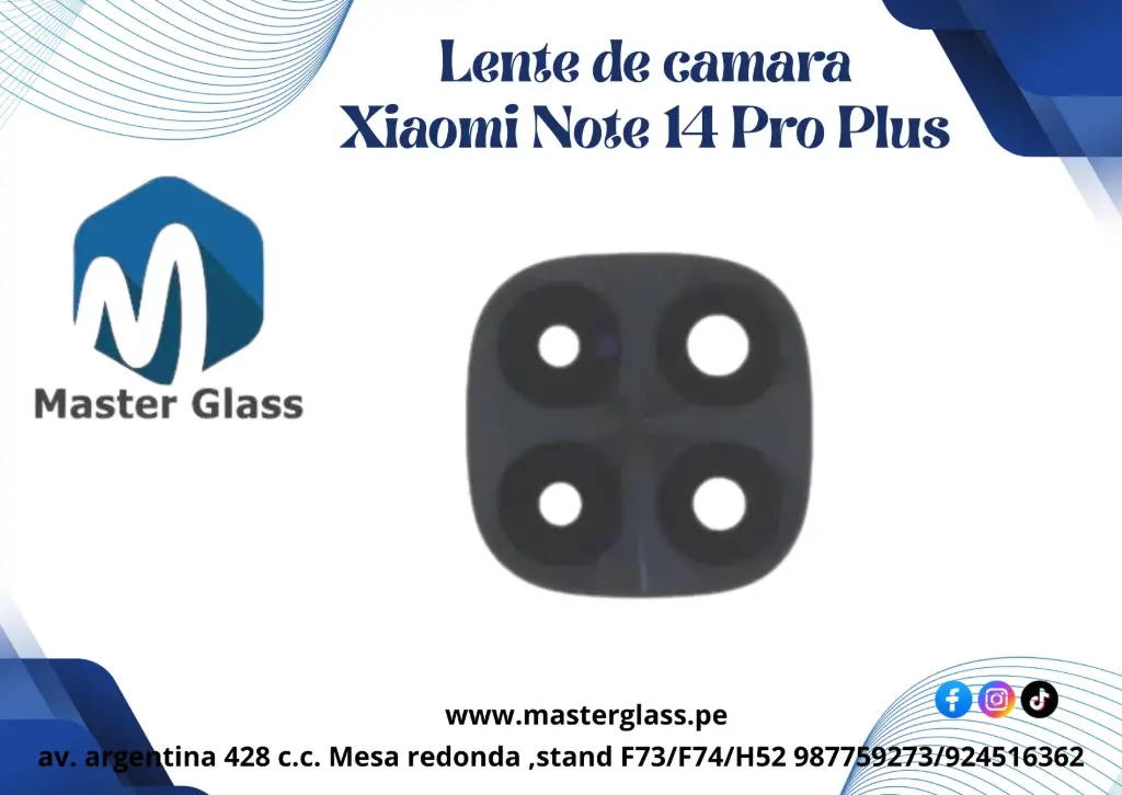 Lente de Cámara Xiaomi Note 14 Pro Plus (50MP)